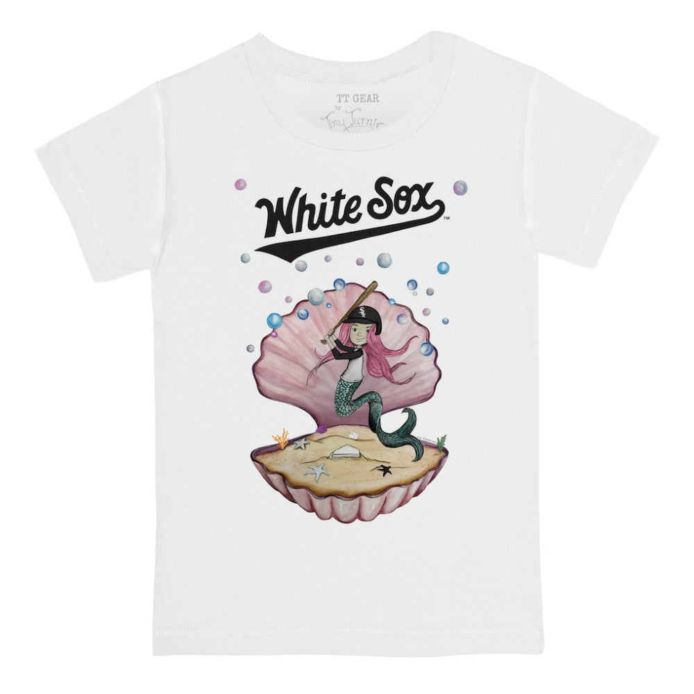 Chicago White Sox Tiny Turnip Youth Mermaid T-Shirt - White T-shirts