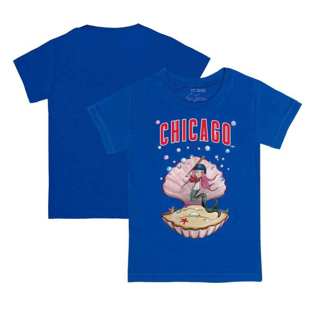 Chicago Cubs Tiny Turnip Youth Mermaid T-Shirt - Royal T-shirts