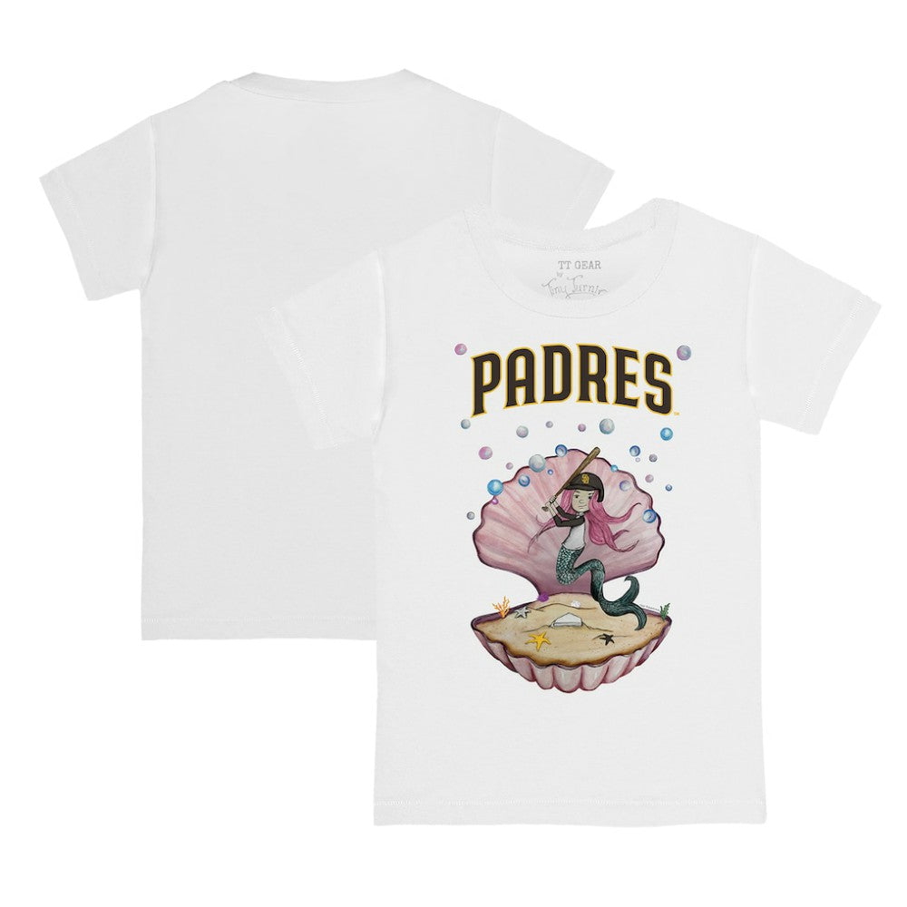San Diego Padres Tiny Turnip Youth Mermaid T-Shirt - White T-shirts