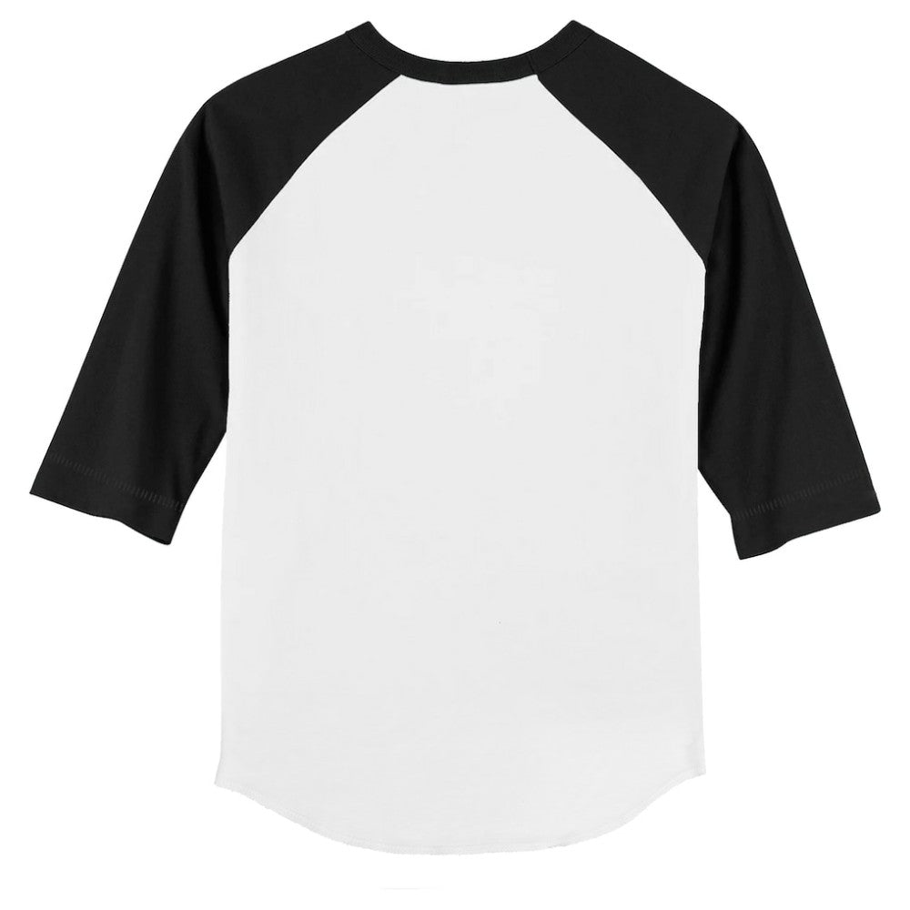Athletics Tiny Turnip Youth Monster Truck 3/4-Sleeve Raglan T-Shirt - White/Black T-shirts
