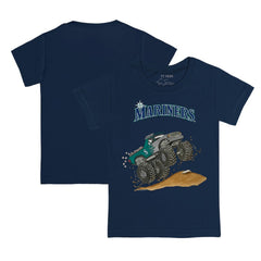Seattle Mariners Tiny Turnip Youth Monster Truck T-Shirt - Navy T-shirts