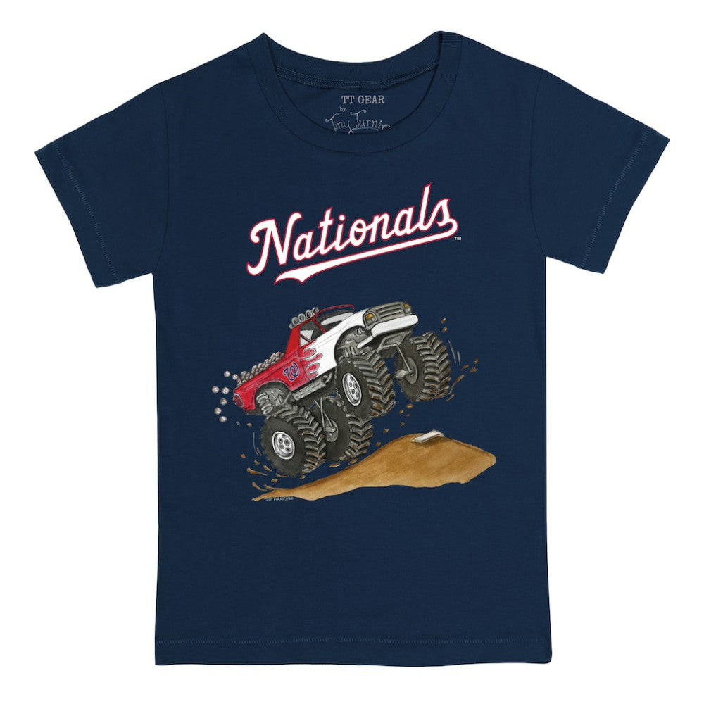 Washington Nationals Tiny Turnip Youth Monster Truck T-Shirt - Navy T-shirts