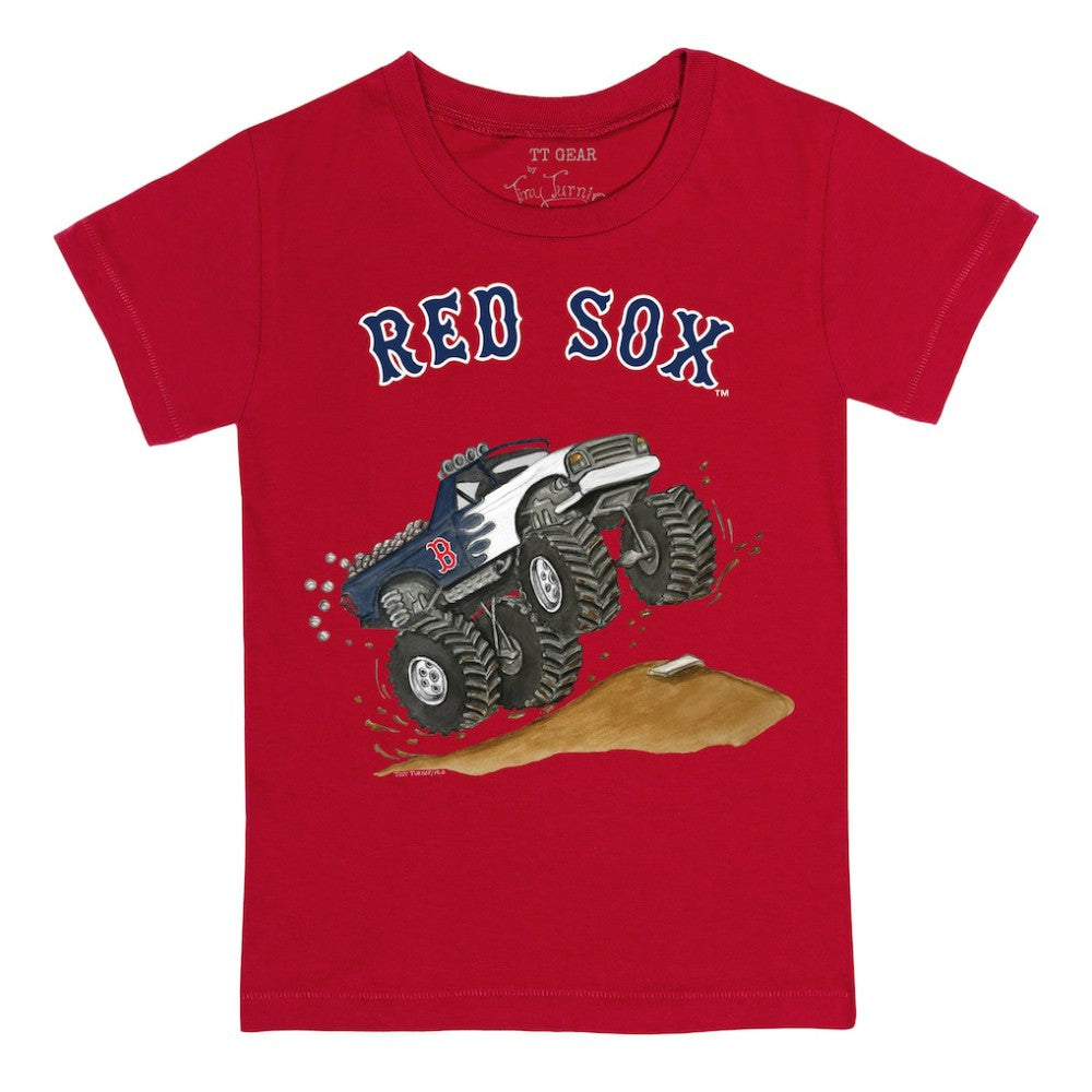 Boston Red Sox Tiny Turnip Youth Monster Truck T-Shirt - Red T-shirts