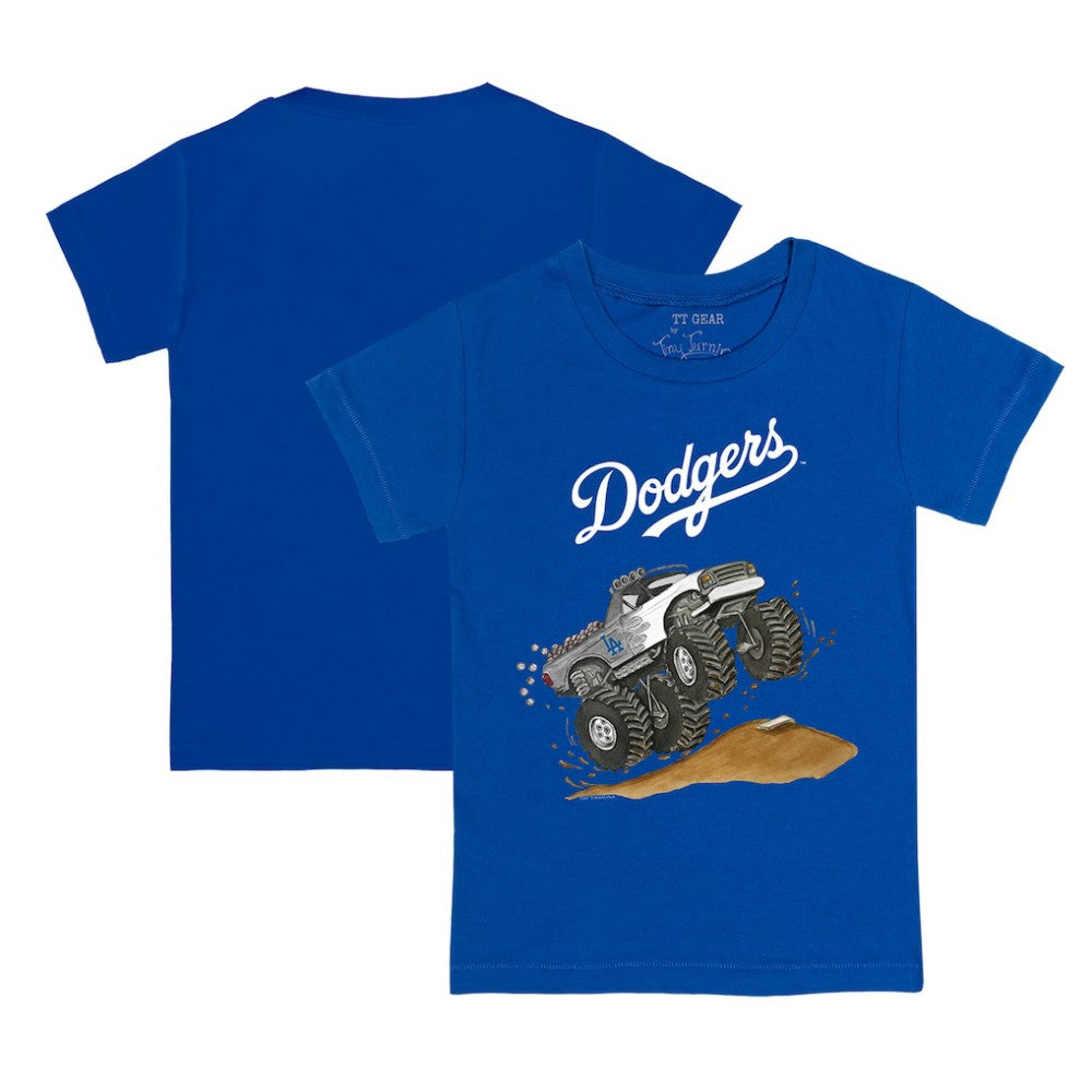Los Angeles Dodgers Tiny Turnip Youth Monster Truck T-Shirt - Royal T-shirts