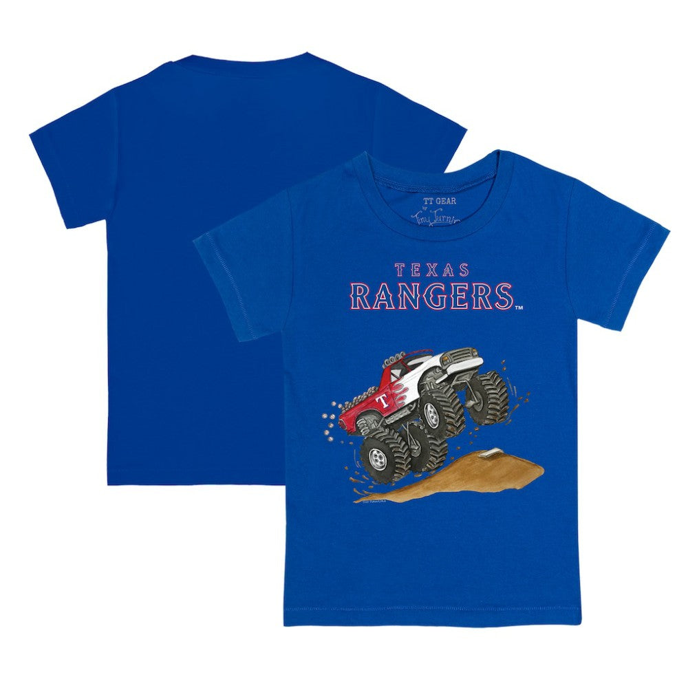 Texas Rangers Tiny Turnip Youth Monster Truck T-Shirt - Royal T-shirts
