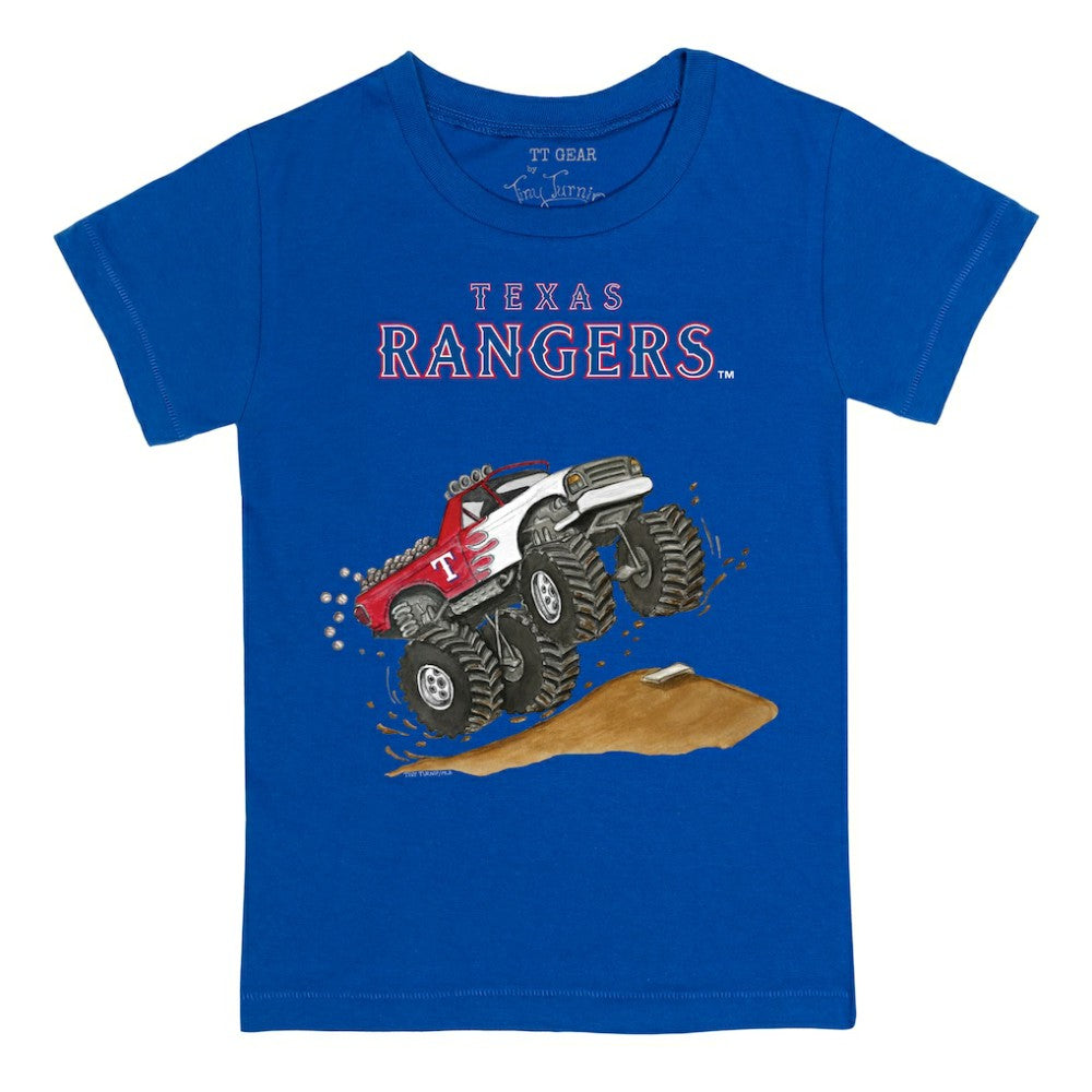 Texas Rangers Tiny Turnip Youth Monster Truck T-Shirt - Royal T-shirts