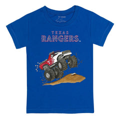 Texas Rangers Tiny Turnip Youth Monster Truck T-Shirt - Royal T-shirts