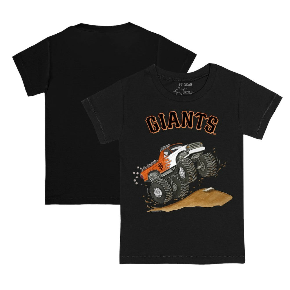 San Francisco Giants Tiny Turnip Youth Monster Truck T-Shirt - Black T-shirts