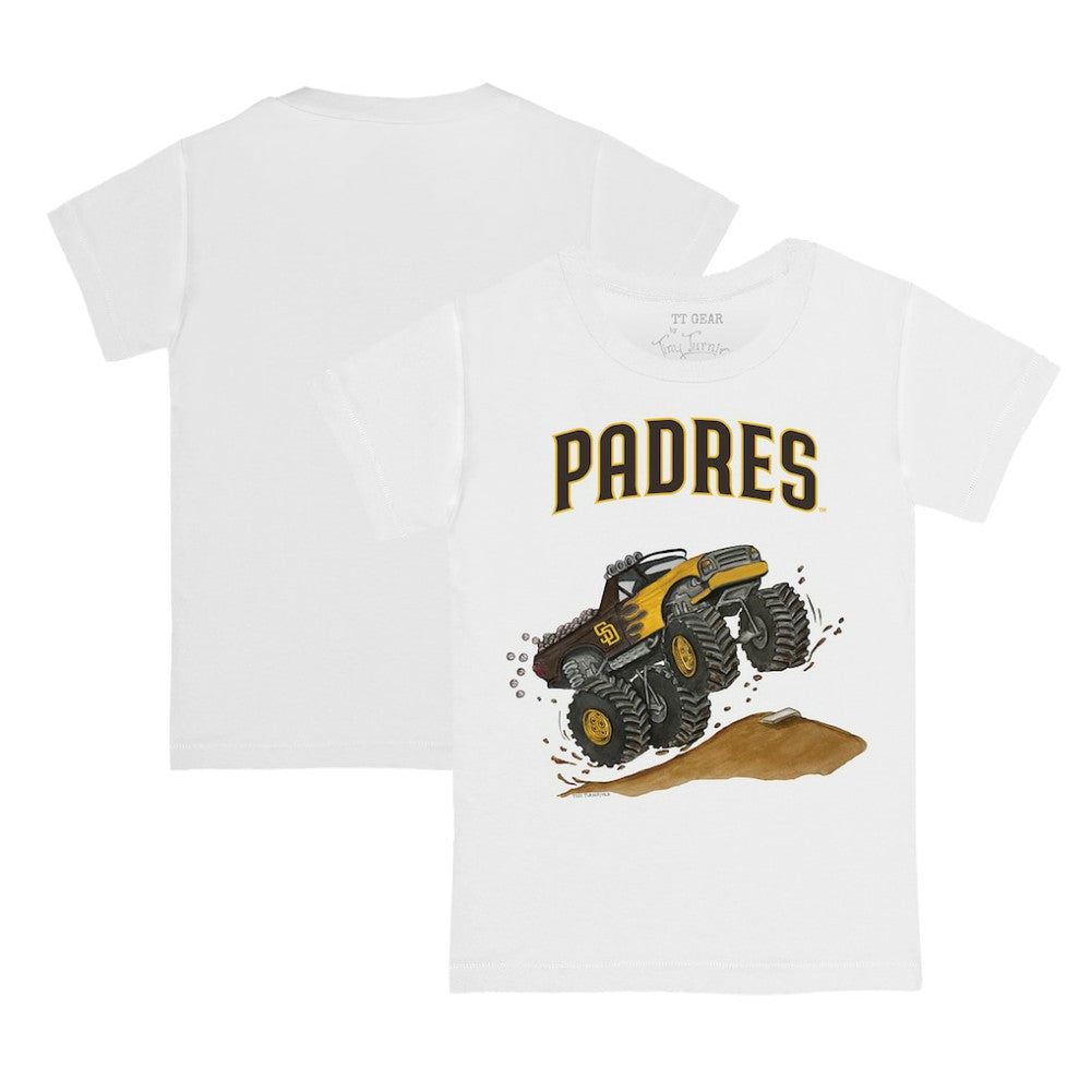 San Diego Padres Tiny Turnip Youth Monster Truck T-Shirt - White T-shirts