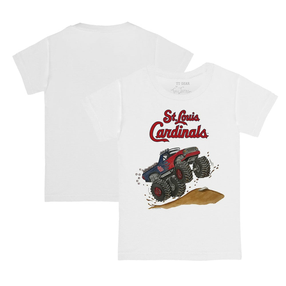 St. Louis Cardinals Tiny Turnip Youth Monster Truck T-Shirt - White T-shirts
