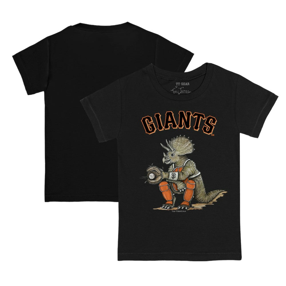 San Francisco Giants Tiny Turnip Youth Triceratops T-Shirt - Black T-shirts