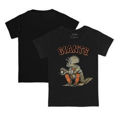 San Francisco Giants Tiny Turnip Youth Triceratops T-Shirt - Black T-shirts