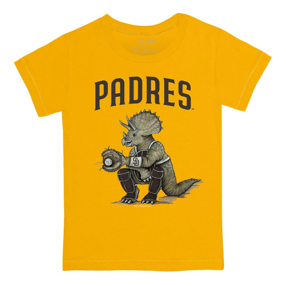 San Diego Padres Tiny Turnip Youth Triceratops T-Shirt - Gold T-shirts