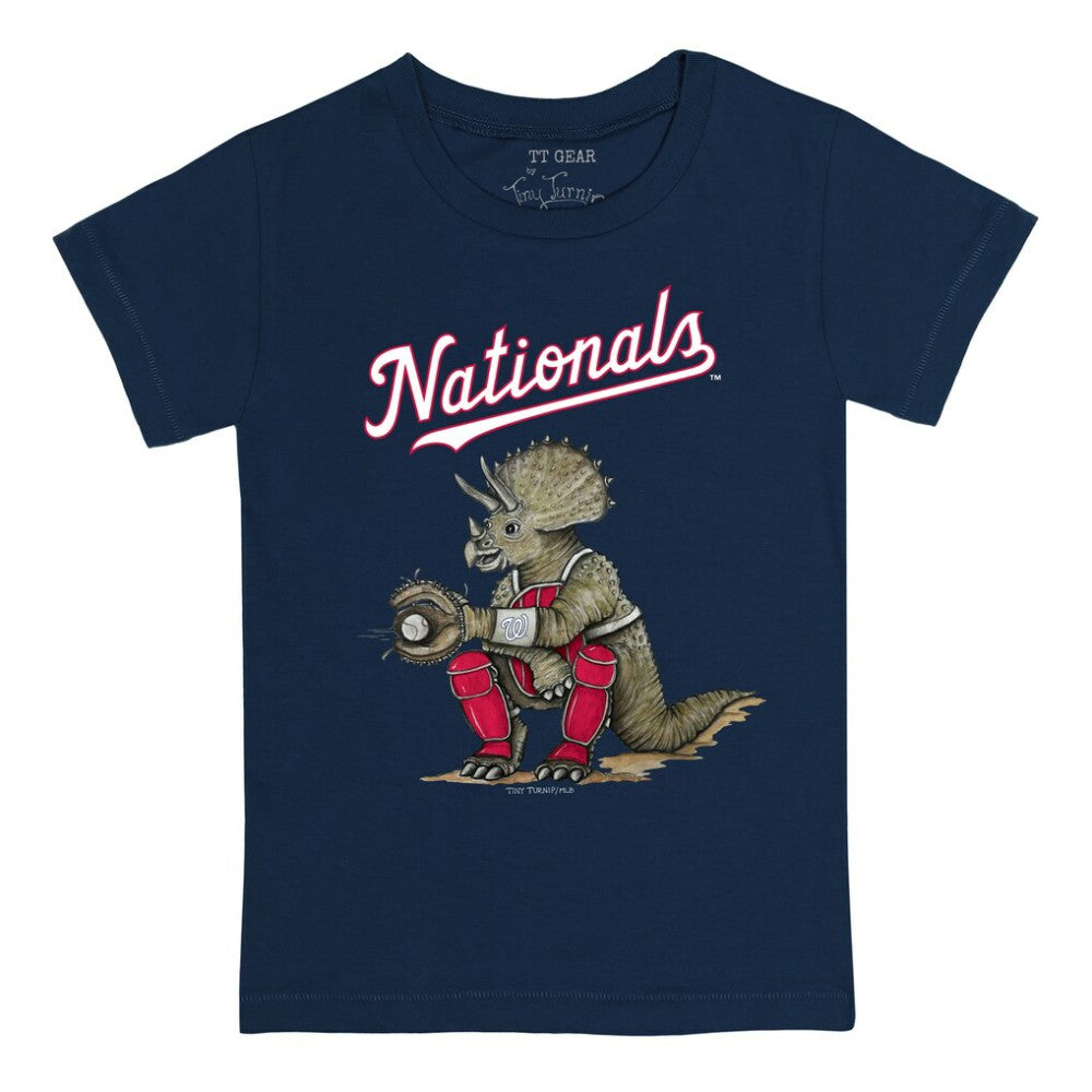Washington Nationals Tiny Turnip Youth Triceratops T-Shirt - Navy T-shirts