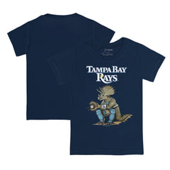 Tampa Bay Rays Tiny Turnip Youth Triceratops T-Shirt - Navy T-shirts