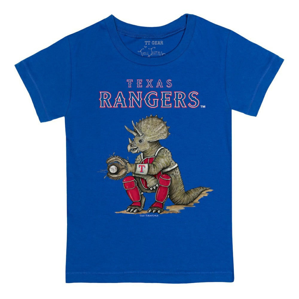 Texas Rangers Tiny Turnip Youth Triceratops T-Shirt - Royal T-shirts