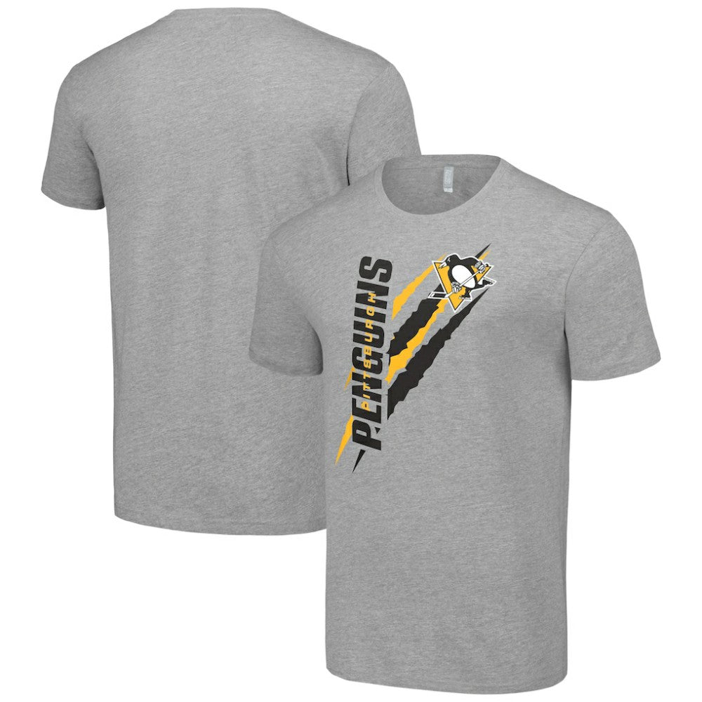 NHL Pittsburgh Penguins Starter Color Scratch T-Shirt - Heather Gray