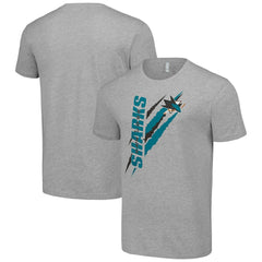 NHL San Jose Sharks Starter Color Scratch T-Shirt - Heather Gray