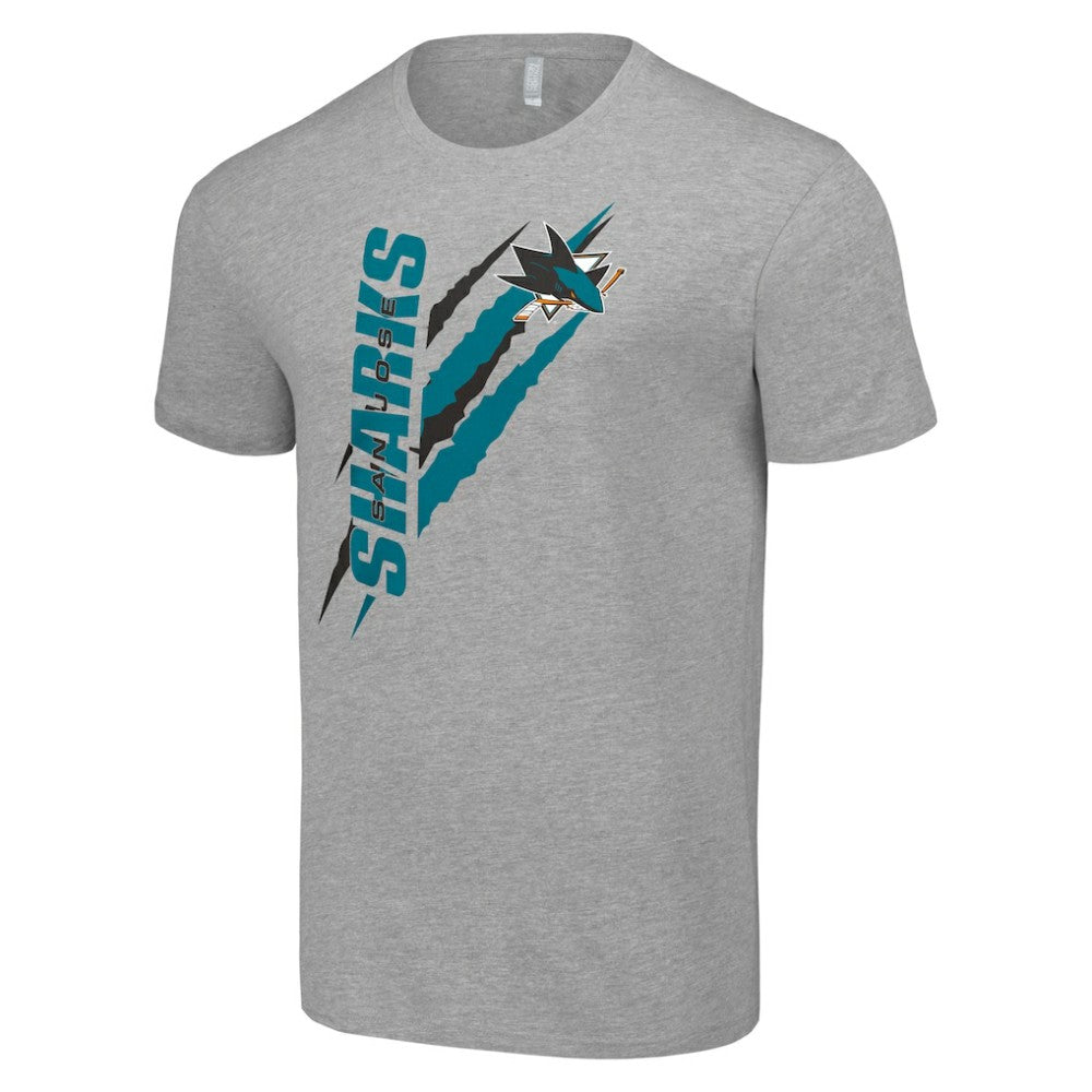 NHL San Jose Sharks Starter Color Scratch T-Shirt - Heather Gray