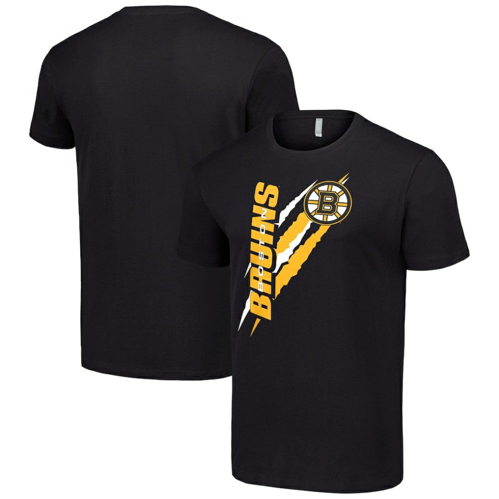 NHL Boston Bruins Starter Color Scratch T-Shirt - Black
