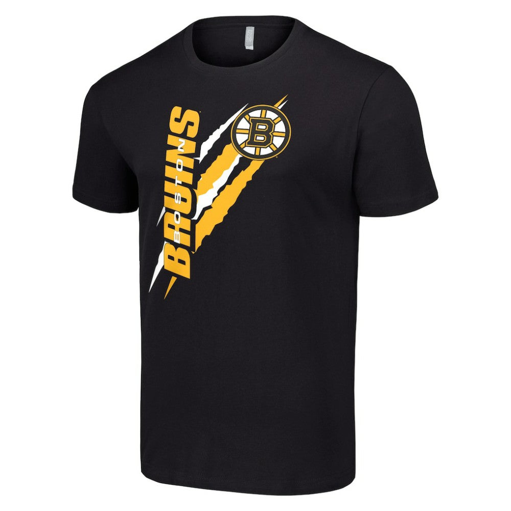 NHL Boston Bruins Starter Color Scratch T-Shirt - Black