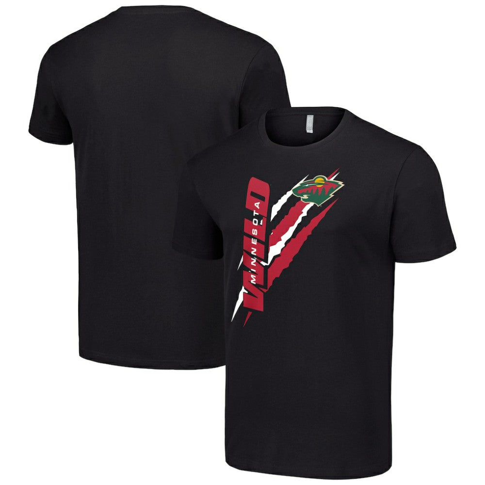 NHL Minnesota Wild Starter Color Scratch T-Shirt - Black