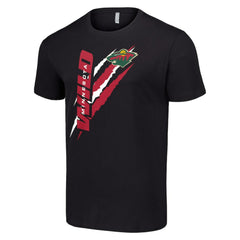 NHL Minnesota Wild Starter Color Scratch T-Shirt - Black