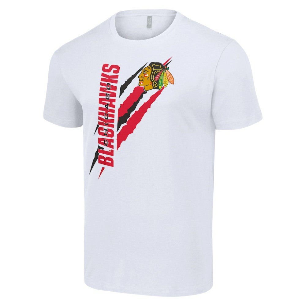 NHL Chicago Blackhawks Starter Color Scratch T-Shirt - White