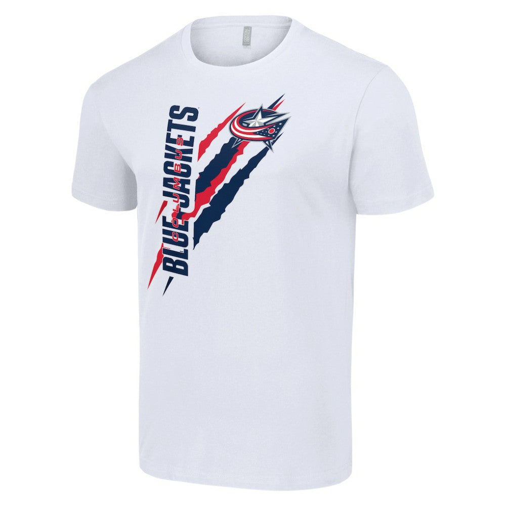 NHL Columbus Blue Jackets Starter Color Scratch T-Shirt - White