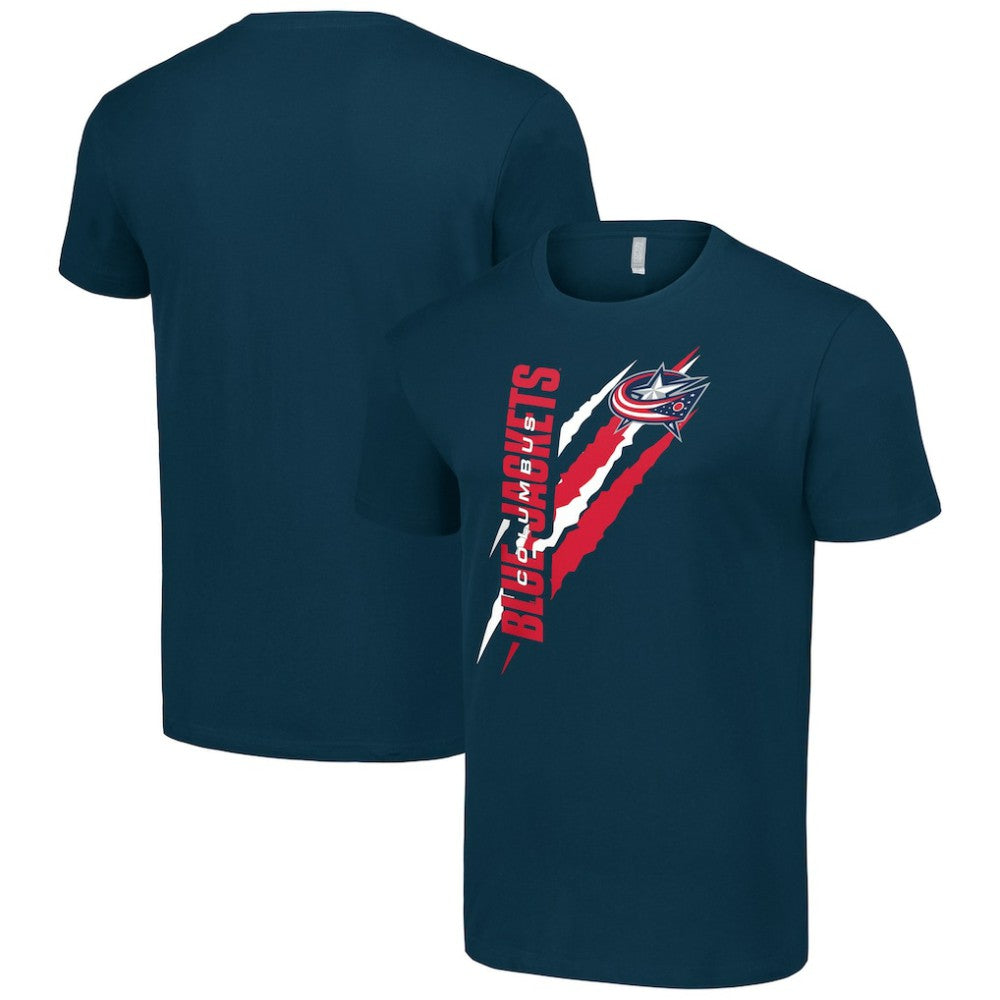 NHL Columbus Blue Jackets Starter Color Scratch T-Shirt - Navy