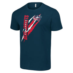NHL Columbus Blue Jackets Starter Color Scratch T-Shirt - Navy