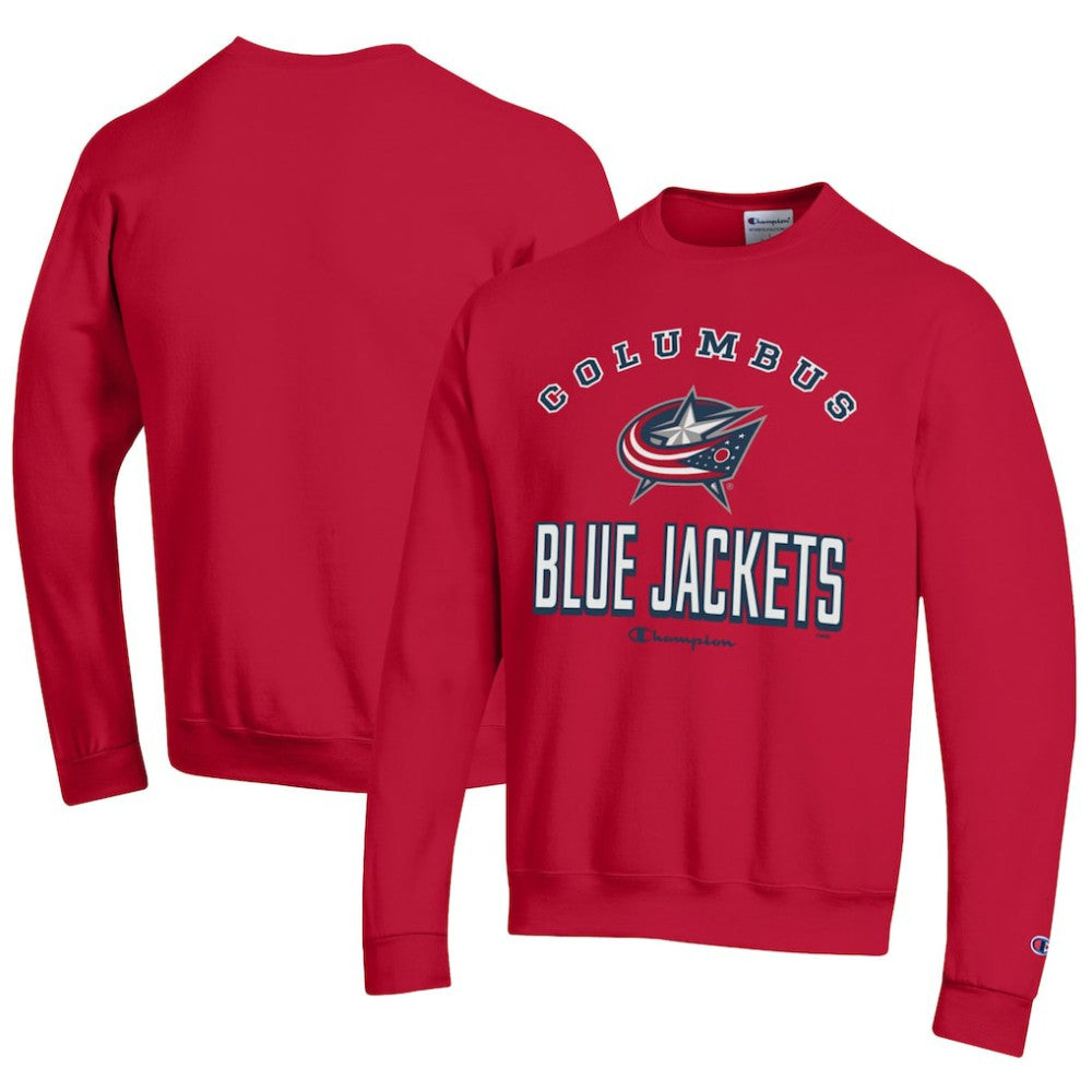 NHL Columbus Blue Jackets Champion Eco Powerblend Crewneck Sweatshirt - Red