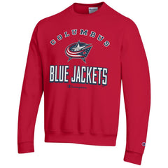 NHL Columbus Blue Jackets Champion Eco Powerblend Crewneck Sweatshirt - Red