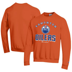 NHL Edmonton Oilers Champion Eco Powerblend Crewneck Sweatshirt - Orange