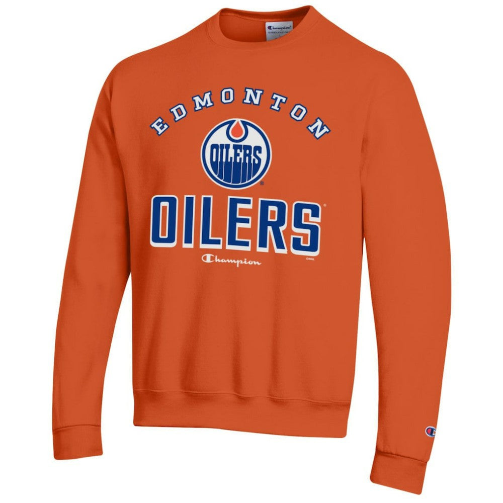 NHL Edmonton Oilers Champion Eco Powerblend Crewneck Sweatshirt - Orange