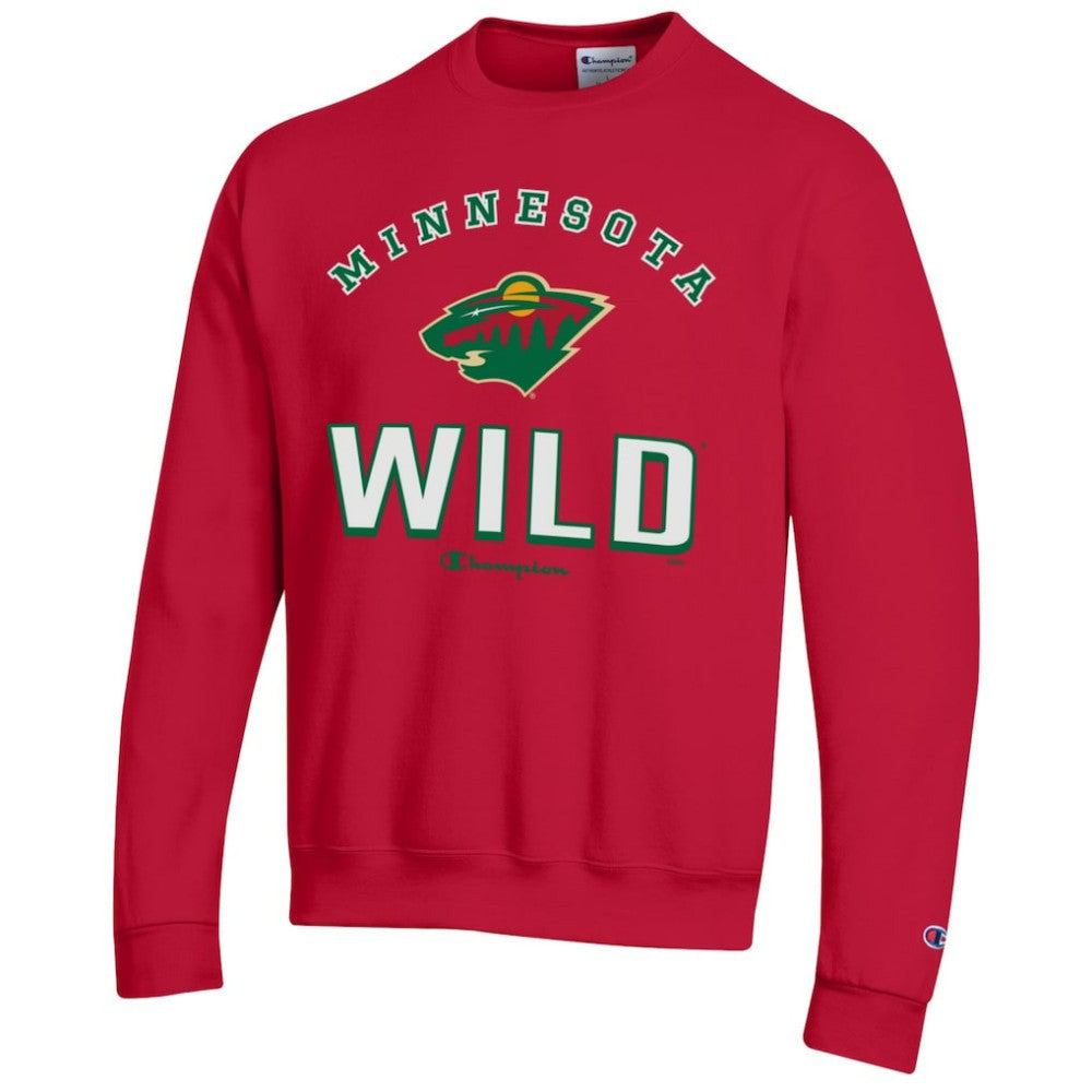 NHL Minnesota Wild Champion Eco Powerblend Crewneck Sweatshirt - Red