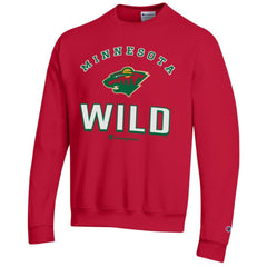 NHL Minnesota Wild Champion Eco Powerblend Crewneck Sweatshirt - Red