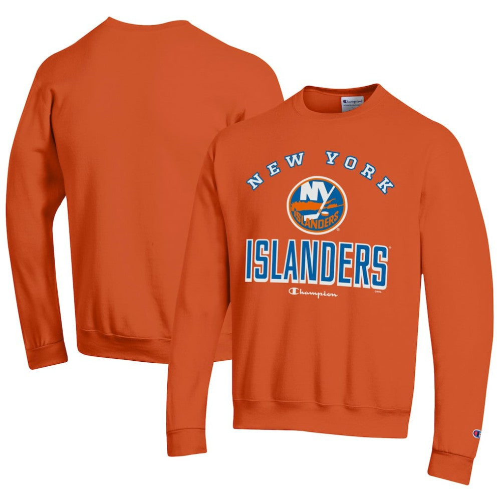 NHL New York Islanders Champion Eco Powerblend Crewneck Sweatshirt - Orange