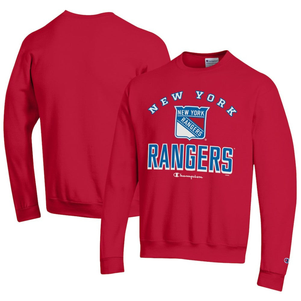 NHL New York Rangers Champion Eco Powerblend Crewneck Sweatshirt - Red