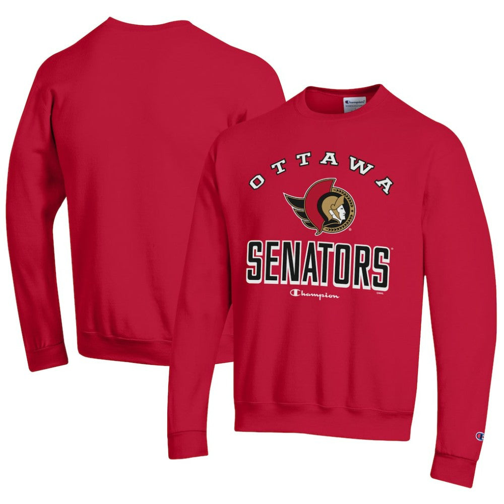 NHL Ottawa Senators Champion Eco Powerblend Crewneck Sweatshirt - Red