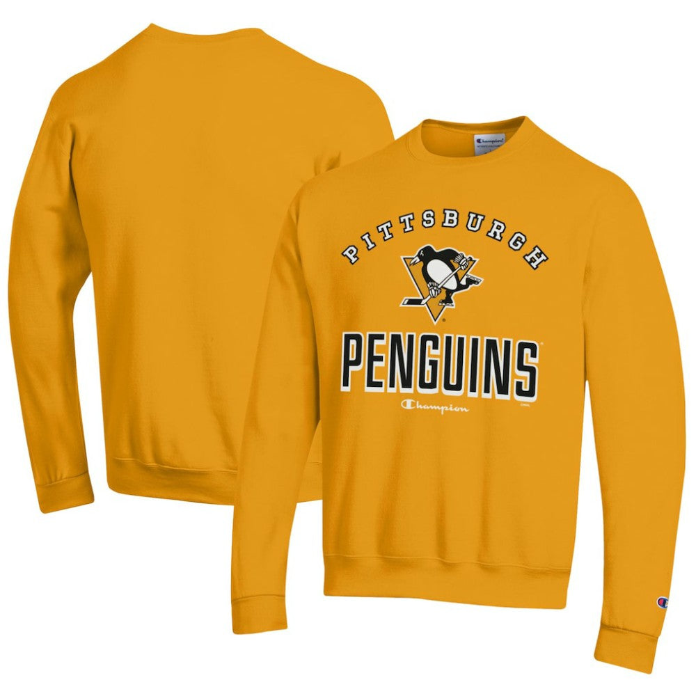 NHL Pittsburgh Penguins Champion Eco Powerblend Crewneck Sweatshirt - Gold