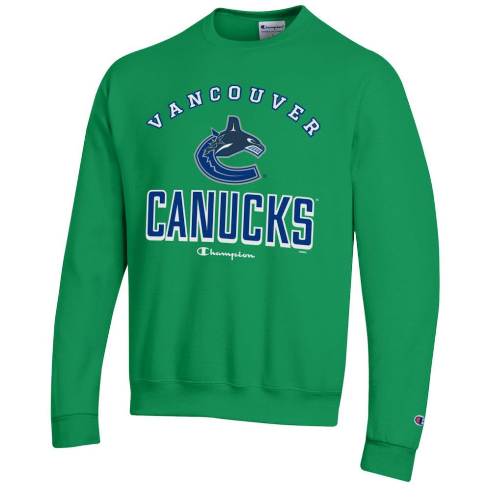 NHL Vancouver Canucks Champion Eco Powerblend Crewneck Sweatshirt - Green