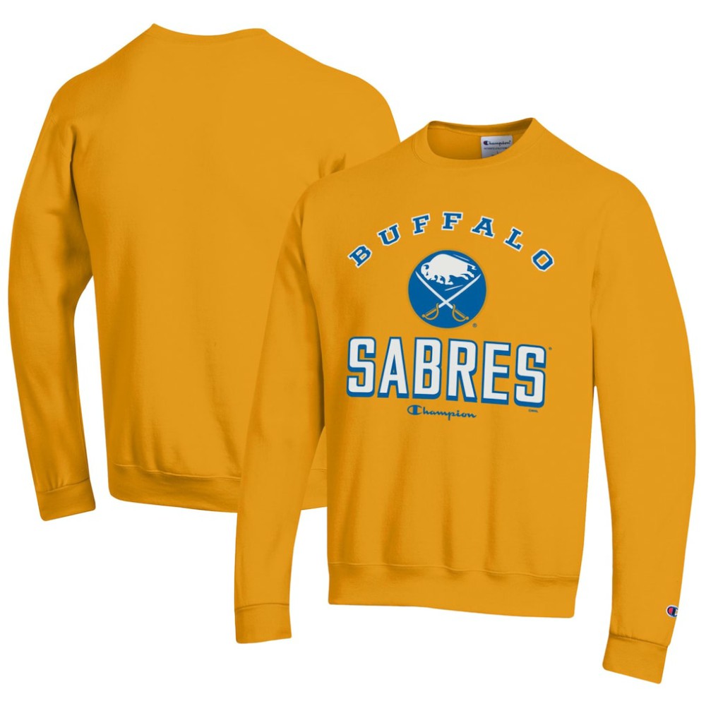 NHL Buffalo Sabres Champion Eco Powerblend Crewneck Sweatshirt - Gold