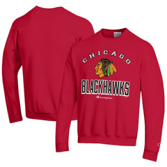 NHL Chicago Blackhawks Champion Eco Powerblend Crewneck Sweatshirt - Red