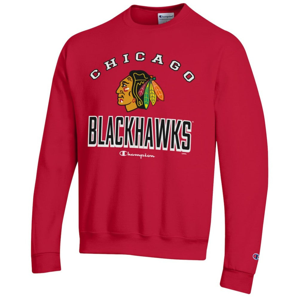 NHL Chicago Blackhawks Champion Eco Powerblend Crewneck Sweatshirt - Red