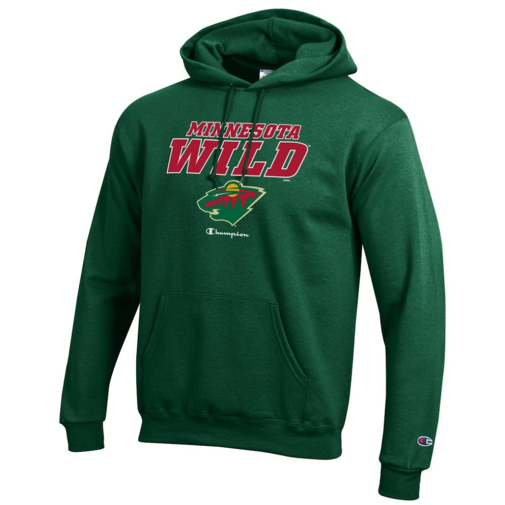 NHL Minnesota Wild Champion Eco Powerblend Pullover Hoodie - Hunter Green