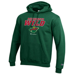 NHL Minnesota Wild Champion Eco Powerblend Pullover Hoodie - Hunter Green