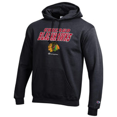 NHL Chicago Blackhawks Champion Eco Powerblend Pullover Hoodie - Black