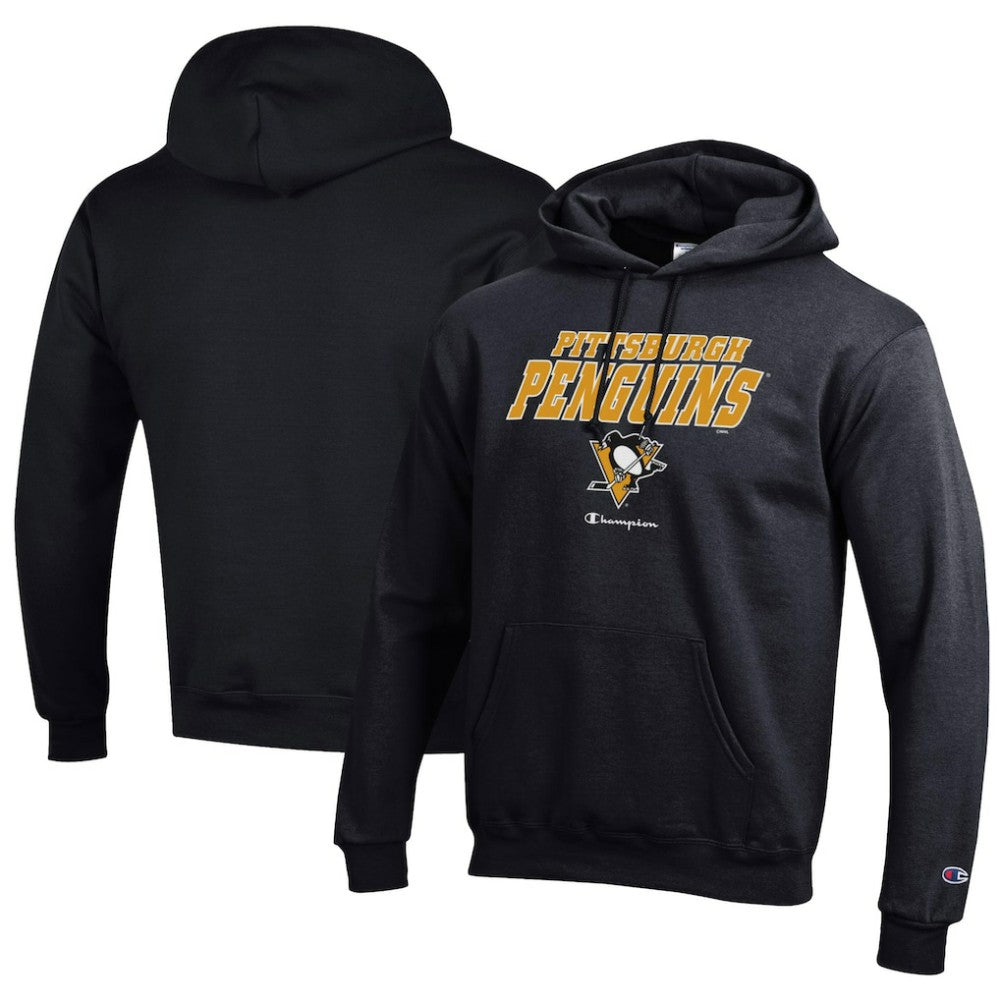 NHL Pittsburgh Penguins Champion Eco Powerblend Pullover Hoodie - Black