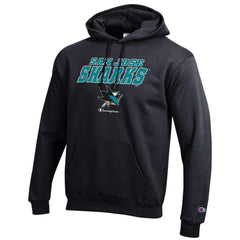 NHL San Jose Sharks Champion Eco Powerblend Pullover Hoodie - Black